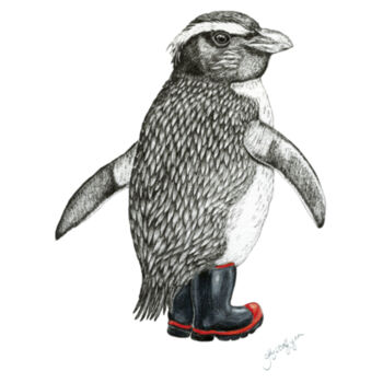 Penguin's Gumboots - Tea Towel Design