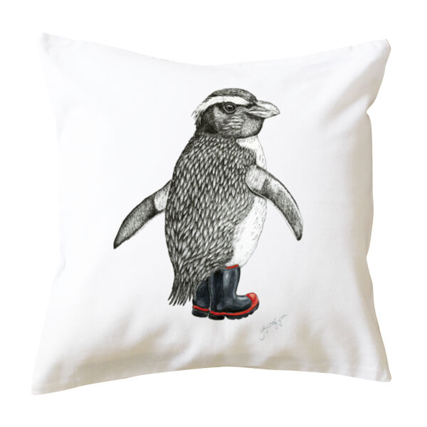 Penguin's Gumboots - Cushion cover Thumbnail