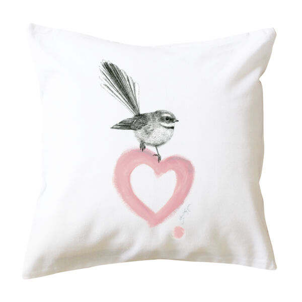 I Heart Piwakawaka - Cushion cover Thumbnail