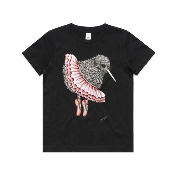 Ballerina Kiwi - Kids Youth T shirt Thumbnail