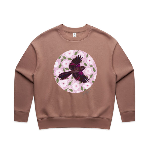 Piwakawaka's Floral Flight - Women's Relax Crew Thumbnail